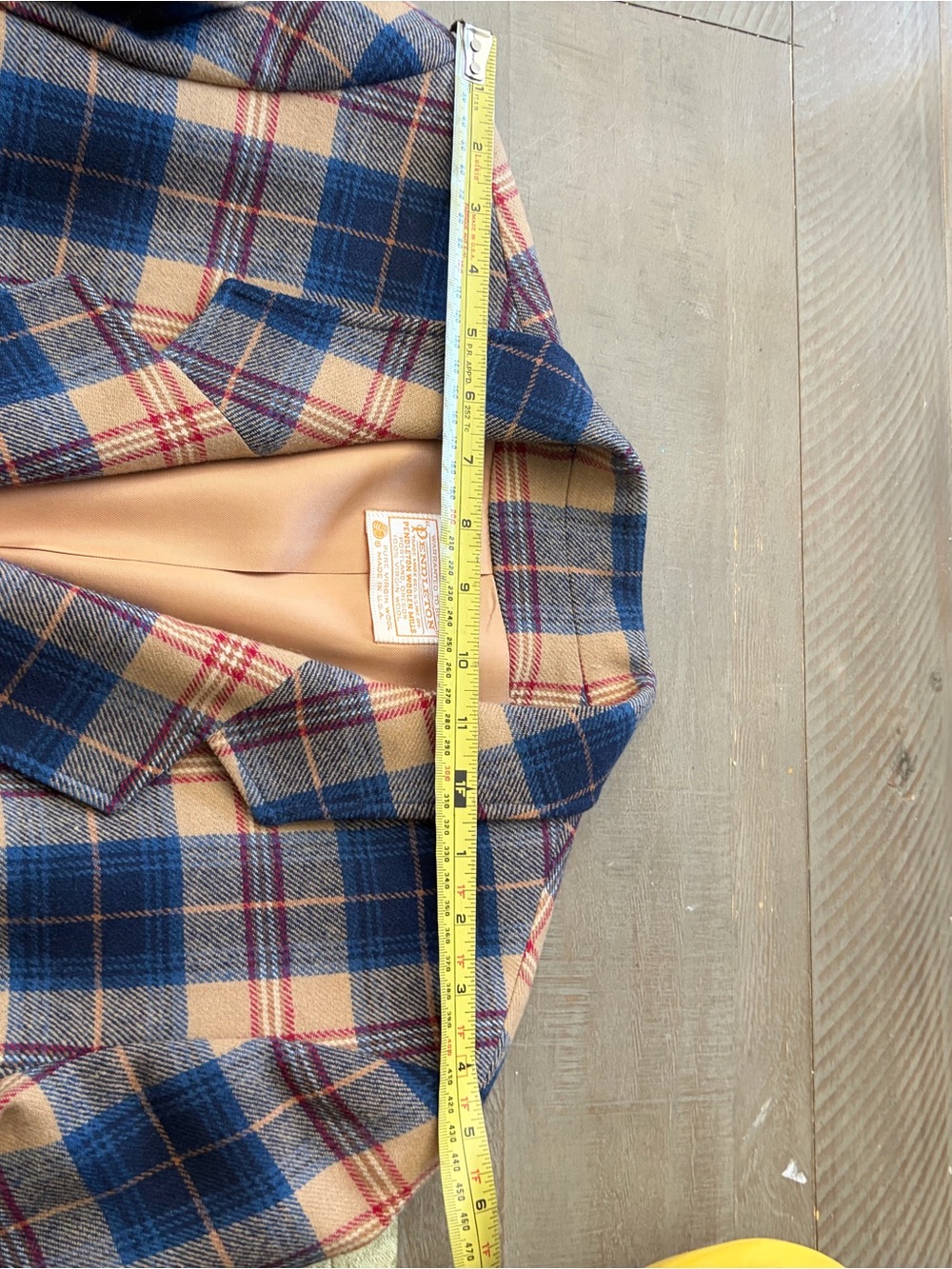 Pendleton Plaid Blazer in Blue, Tan and Red - Picture 5 of 15
